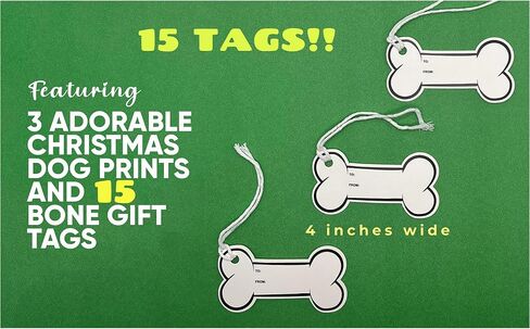 مجموعات ورق التغليف المطوية من K-Kraft (مطبوعات كلب عيد الميلاد و15 علامة عظمية) in Kuwait