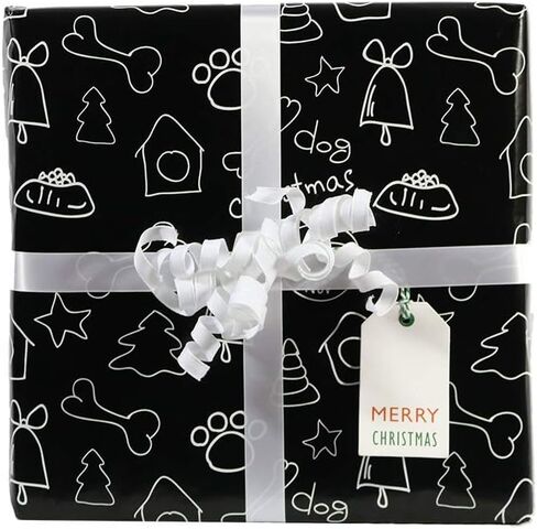 مجموعات ورق التغليف المطوية من K-Kraft (مطبوعات كلب عيد الميلاد و15 علامة عظمية) in Kuwait