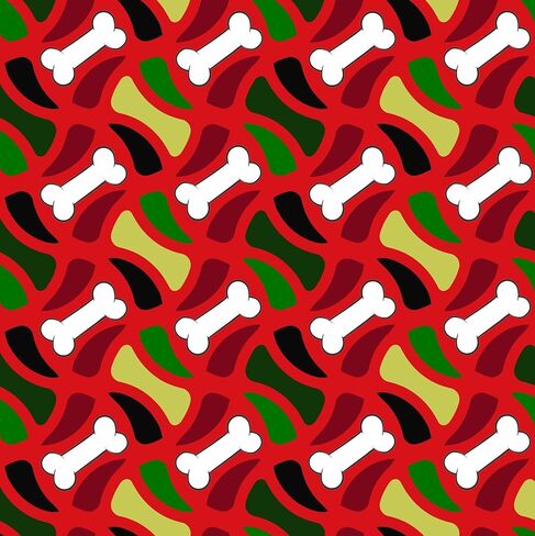 مجموعات ورق التغليف المطوية من K-Kraft (مطبوعات كلب عيد الميلاد و15 علامة عظمية) in Kuwait