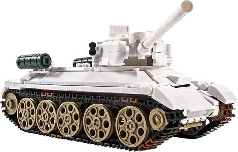 داهونبا مكعبات بناء جيش الدبابة البيضاء T-34 (518 قطعة)، نموذج المجموعة التاريخية العسكرية WW2 مع 2 مجسم جندي، هدايا العاب للاطفال والكبار. in Kuwait