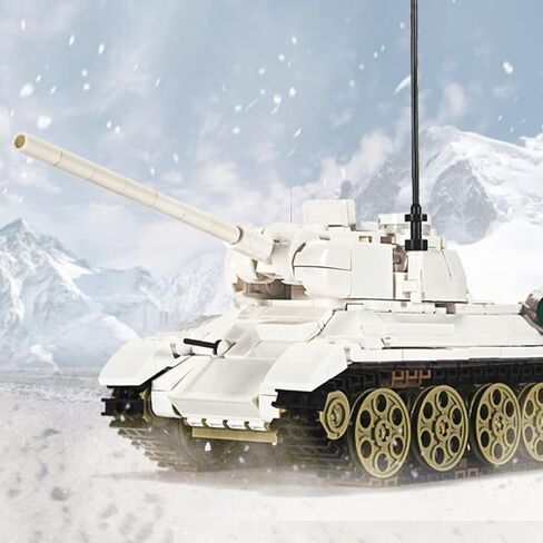 داهونبا مكعبات بناء جيش الدبابة البيضاء T-34 (518 قطعة)، نموذج المجموعة التاريخية العسكرية WW2 مع 2 مجسم جندي، هدايا العاب للاطفال والكبار. in Kuwait