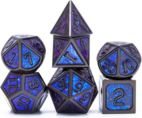 يتم استخدام النرد المعدني DND كلعبة RPG الخاصة بنرد الزنزانة والتنين. مجموعة نرد DND معدنية متعددة الجوانب، مناسبة جدًا لمجموعة النرد in Kuwait