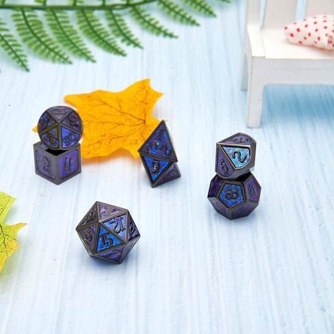 يتم استخدام النرد المعدني DND كلعبة RPG الخاصة بنرد الزنزانة والتنين. مجموعة نرد DND معدنية متعددة الجوانب، مناسبة جدًا لمجموعة النرد in Kuwait