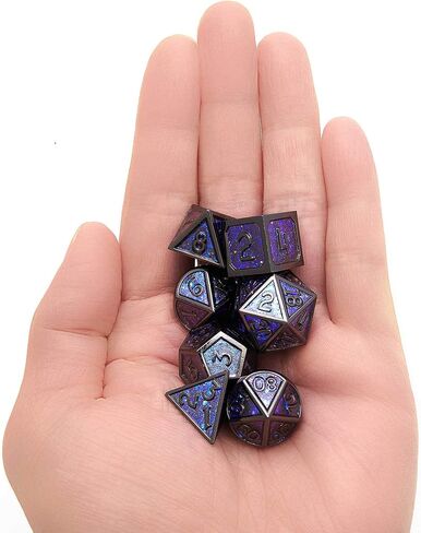 يتم استخدام النرد المعدني DND كلعبة RPG الخاصة بنرد الزنزانة والتنين. مجموعة نرد DND معدنية متعددة الجوانب، مناسبة جدًا لمجموعة النرد in Kuwait