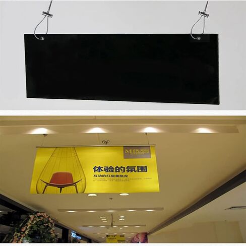 2PCS Adjustable Ceiling Suspension Systems with 304 Stainless Steel Wire Rope,Use to Hang Linear Lights,LED Panels,Art Exhibitions,Billboard,Heavy Duty Picture Hanging Wire Kit,Supports up to 20KG in Kuwait