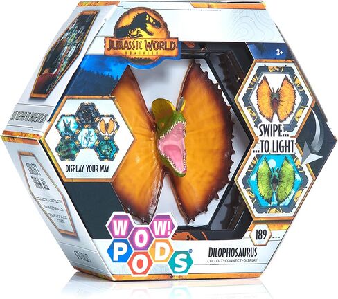 واو! بودز مجسم دومينيون ديلوفوسورس من جوراسيك ورلد | مجسم راس هزاز مضيء | منتجات دومينيون الرسمية، العاب وهدايا للاولاد والبنات من سن 5 سنوات فما فوق | سلسلة 193 انش in Kuwait