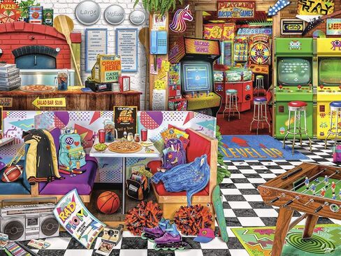 Buffalo Games - Aimee Stewart - Pizza Arcade - 1500 Piece Jigsaw Puzzle for Adults Challenging Puzzle Perfect for Game Nights - 1500 Piece Finished Size is 31.50 x 23.50 in Saudi Arabia