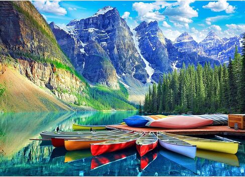 HUADADA Puzzles for Adults 1000 Pieces, Spirit Island Canada Nature Jigsaw Puzzles 1000 Pieces Unique Shape Pieces Landscape Puzzle (27.56" x 19.69") in Saudi Arabia