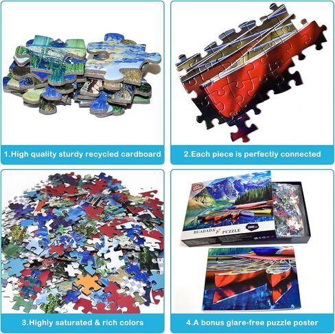 HUADADA Puzzles for Adults 1000 Pieces, Spirit Island Canada Nature Jigsaw Puzzles 1000 Pieces Unique Shape Pieces Landscape Puzzle (27.56" x 19.69") in Saudi Arabia