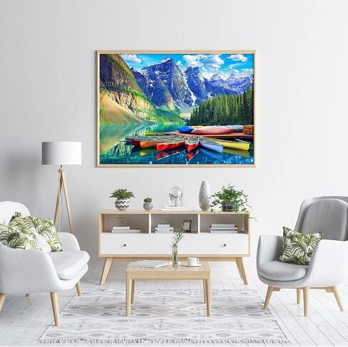HUADADA Puzzles for Adults 1000 Pieces, Spirit Island Canada Nature Jigsaw Puzzles 1000 Pieces Unique Shape Pieces Landscape Puzzle (27.56" x 19.69") in Saudi Arabia
