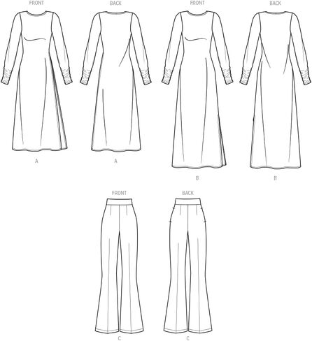 Know Me Misses' Knit Dress and Woven Pants Sewing Pattern Kit, Design Code ME2046, Sizes 18-20-22-24-26, Multicolor in Saudi Arabia