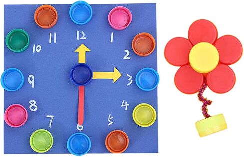 Craft 100pcs Bottle Cap Mixed- Color Plastic Bottle Caps Plastic Bottle Caps Multi Color Easy ID Caps for DIY Craft in Saudi Arabia