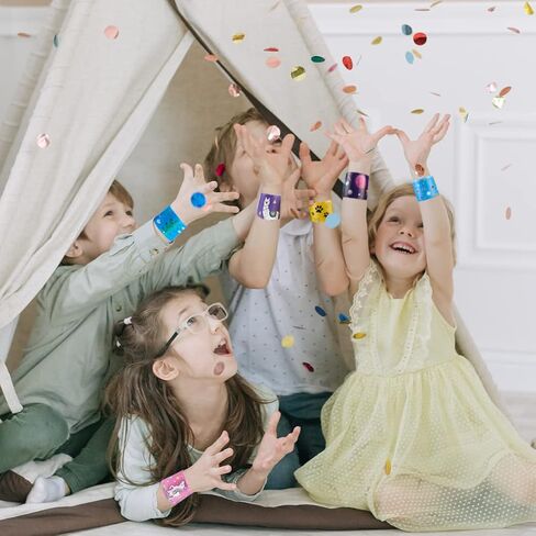 Quaocens 30PCS Slap Bracelets for Kids，Animals, Hearts, Cars, Butterflies and Other patterns of Slap Bracelets，Top Gift for Kids, for Birthday Party, Holiday Party and Classroom Rewards in Kuwait