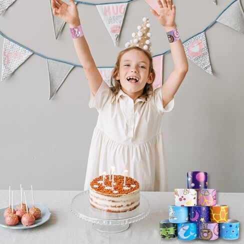 Quaocens 30PCS Slap Bracelets for Kids，Animals, Hearts, Cars, Butterflies and Other patterns of Slap Bracelets，Top Gift for Kids, for Birthday Party, Holiday Party and Classroom Rewards in Kuwait