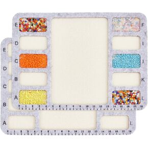 BENECREAT Square Felt Bead Design Boards, Medium Felt Beading Mat with Centimeter Alphabetic Scale Beads Tray Bead Pads for Art Crafts Jewelry Making Beading Supplies, 11.8x11.8inch in Saudi Arabia