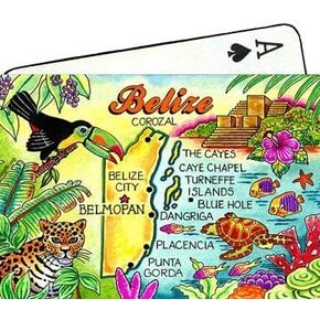 World By Shotglass Belize Central America Map Collectible Souvenir Playing Cards in Saudi Arabia