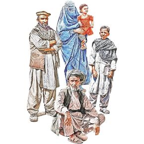 MINIART 38034 1/35 Afghan Civil Plastic Accessory 5 Figures in Kuwait
