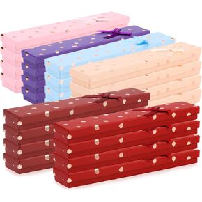 صندوق هدايا من الورق المقوى المبطن بالاسفنج من 24 قطعة من وكاف، صندوق تغليف هدايا مناسب لعيد الحب وعيد ميلاد الفتيات، 7.8 × 1.5 × 0.8 انش in Kuwait