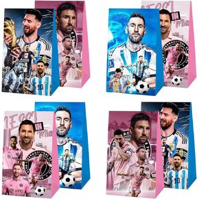 12pcs Soccer Party Favor Gift Bags Goodie Bags, Football Party Supplies for Kids Birthday Decorations in Saudi Arabia