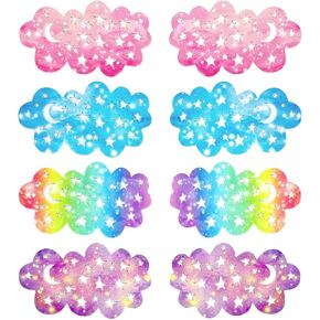 COLIGREE 24pcs Colorful Cloud Charms Hollow Cloud with Moon and Star Pendants for DIY Earrings Hanging Décor Packaging Décor Bookmarks Necklaces, Stainless Steel, No Gemstone in Kuwait