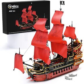 نيفيليز سفينة قراصنة الملكة، مجموعة مكعبات بناء سفينة قراصنة كبيرة، مجموعة نماذج ابداعية ولعبة تجميع للبالغين (3694 قطعة) in Kuwait