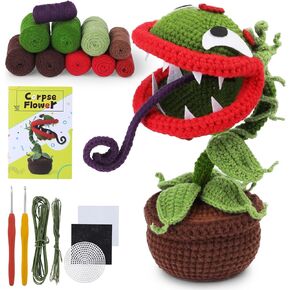 Yizzvb Halloween Crochet Kit for Beginners Complete Crochet Kit for Starter Pumpkin Crochet Starter Kits for Adults with Step-by-Step Video Tutorials Crochet Animal Kits for DIY Craft Supplies