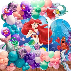 Mermaid Theme Party Decoration Balloon Garland Set, Mermaid Birthday Party Supplies, Latex Balloons for Mermaid Theme Party Mermaid Party Decorations Kids Baby Shower Birthday Party Supplies in Kuwait