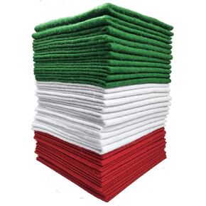 Misscrafts 30pcs 12 X 12 Inches 1.4mm Kelly Green Christmas Felt Squares Soft Christmas Felt Sheets Christmas Felt Arts and Crafts Felt Fat Quarters DIY Sewing Nonwoven Patchwork Wool Blended Felt