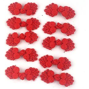 Heyiwell 10Pairs Chinese Frogs Button Closures Hook & Eye Fastener, Chinese Closure Buttons for Sewing Cheongsam Bridal Costumes DIY Home Decor 60 x20mm Black&Gold Bead in Saudi Arabia