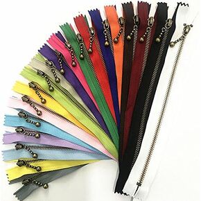 WKXFJJWZC 20pcs 8 Inch (20 cm) Brass Close-end， Zipper On Mix Nylon Coil Zippers (8inch) in Kuwait