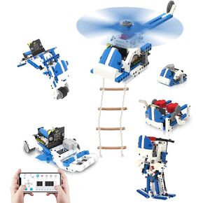 Yahboom Micro:bit Building Block Robot Kit 16 in 1 STEM Projects Advanced with Sensor Module DIY Toys for Kids 10+ Gifts for Christmas (Advanced Kit with V2)