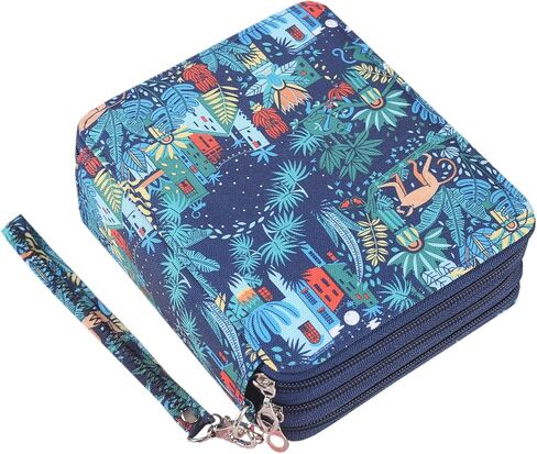 مقلمة شولانر 72 فتحة ملونة مع سحاب إغلاق منظم قلم أكسفورد لأقلام الألوان المائية بريزماكولور وأقلام الرصاص الملونة كرايولا أو أقلام ماركو القرد in Kuwait