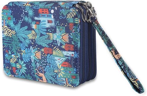 مقلمة شولانر 72 فتحة ملونة مع سحاب إغلاق منظم قلم أكسفورد لأقلام الألوان المائية بريزماكولور وأقلام الرصاص الملونة كرايولا أو أقلام ماركو القرد in Kuwait