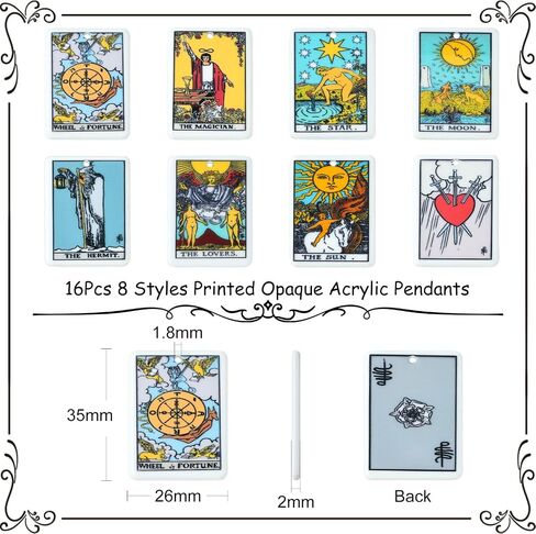Airssory 40 Pcs 8 Styles Transparent Acrylic Laser DIY Charms Colorful Cloud Heart Cat Flower Charms for Photo Keychain Festival Ornaments Gift in Kuwait