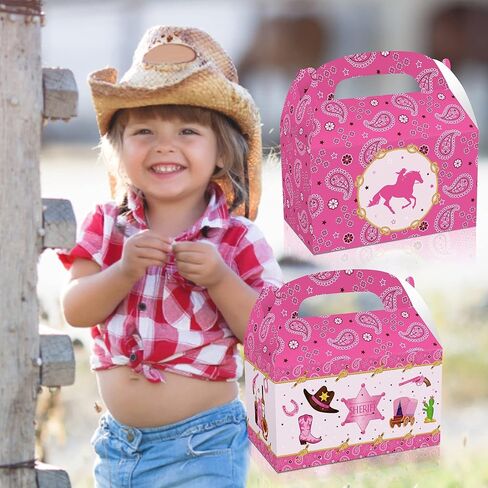 aoldhyy 12packs راعية البقر الغربية هدية صناديق، الغرب المتوحش حزب جودي الحلوى علاج صناديق لراعية البقر الغربية عيد ميلاد حزب استحمام الطفل لوازم الحفلات in Kuwait