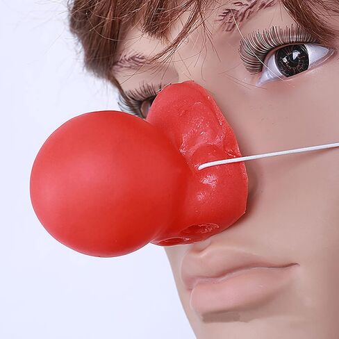 Dzrige 3Pcs Red Clown Nose Rubber Clown Nose Honking Squeaking Clown Nose Cosplay Party Fun Stage Halloween Performance Props Festival Make Up Circus Clown Nose Supplies Party Decoration in Saudi Arabia