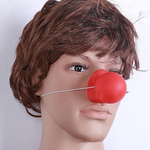 Dzrige 3Pcs Red Clown Nose Rubber Clown Nose Honking Squeaking Clown Nose Cosplay Party Fun Stage Halloween Performance Props Festival Make Up Circus Clown Nose Supplies Party Decoration in Saudi Arabia