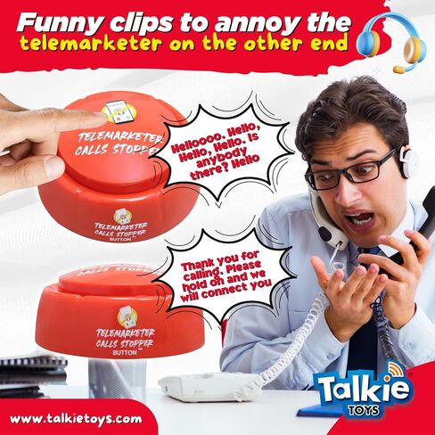 Talkie Toys Products Telemarketer Calls Stopper Button - Plays 5 Hilarious 30 Second Audio Clips in Kuwait