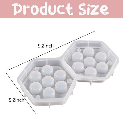 7 أشكال قوالب النرد للراتنج، مع قالب صندوق النرد السداسي من السيليكون قالب النرد متعدد السطوح قالب صنع النرد للعبة طاولة صب راتنجات الإيبوكسي in Kuwait