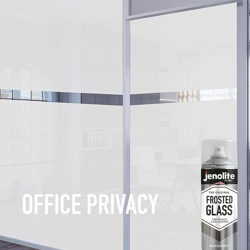 طلاء الهباء الجوي للزجاج المصنفر JENOLITE | شبه شفافة لمزيد من الخصوصية والديكور | 13.5 أونصة سائلة (400 مل) in Kuwait