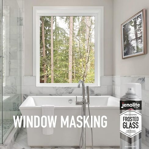 طلاء الهباء الجوي للزجاج المصنفر JENOLITE | شبه شفافة لمزيد من الخصوصية والديكور | 13.5 أونصة سائلة (400 مل) in Kuwait