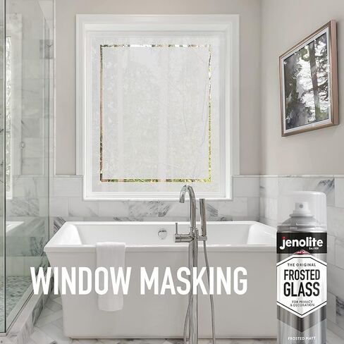 طلاء الهباء الجوي للزجاج المصنفر JENOLITE | شبه شفافة لمزيد من الخصوصية والديكور | 13.5 أونصة سائلة (400 مل) in Kuwait