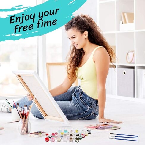 دي واي دي جوي مجموعة رسم بالارقام للبالغين والاطفال، مجموعة طلاء اكريليك ذاتية الصنع - لايف هاوس in Kuwait