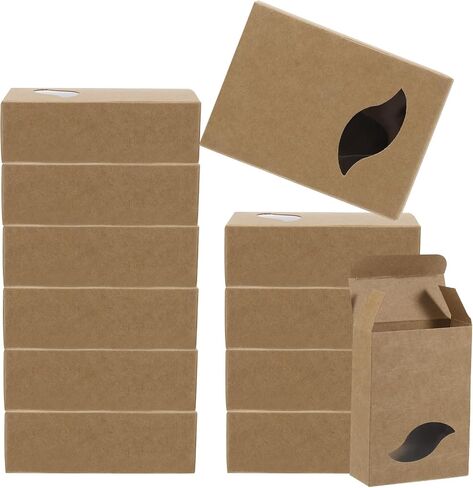 PATIKIL 4"x3"x1" Paper Soap Box with Window, 30 Pack Homemade Soap Boxes Leaf Presents Packaging Boxes for Birthday Christmas DIY Craft, White in Saudi Arabia