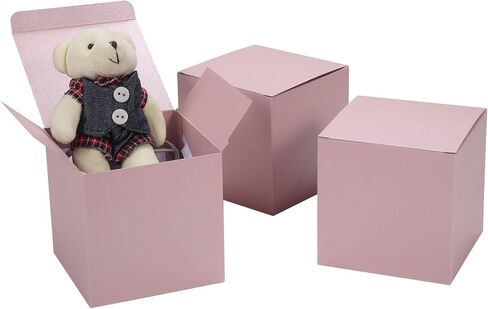 Quotidian Luxury Glitter Paper Gift Boxes 4x4x4 for Gift Wrapping Cookie Bakery Treat Candy Chocolate Party Favor Wedding Holiday Birthday Decoration, Pack of 12 (Black) in Saudi Arabia