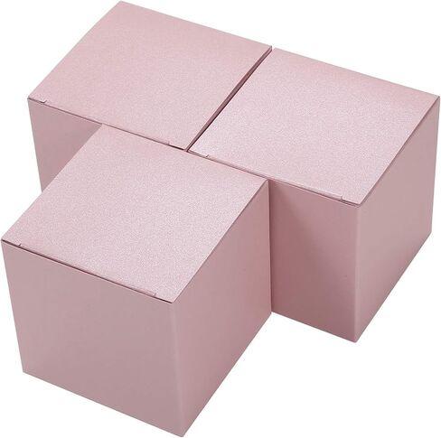 Quotidian Luxury Glitter Paper Gift Boxes 4x4x4 for Gift Wrapping Cookie Bakery Treat Candy Chocolate Party Favor Wedding Holiday Birthday Decoration, Pack of 12 (Black) in Saudi Arabia