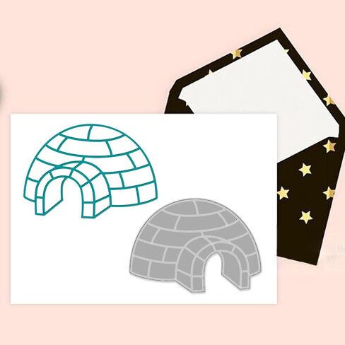 قوالب قطع من الفولاذ الكربوني من BENECREAT على شكل بطريق Igloo، قوالب حرفية لكلمات الثلج من أجل صناعة بطاقات الحرف الورقية بنفسك لتزيين سجل القصاصات in Saudi Arabia