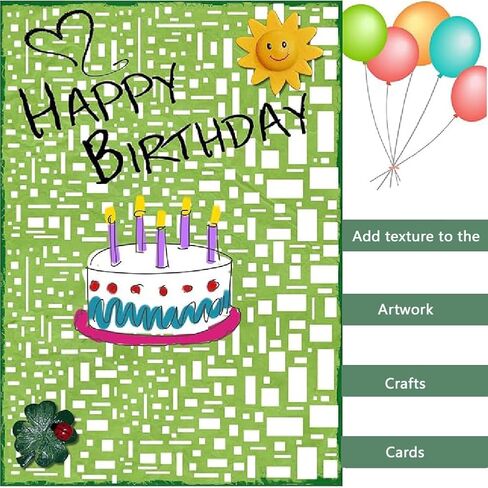 14 قطعة من استنسل الوسائط الهندسية والتكعيبية المختلطة من ار اتش كيو كيو - اصنع انماطا مذهلة للحرف اليدوية والرسم ودفتر القصاصات وغيرها (6 × 6 انش) in Kuwait