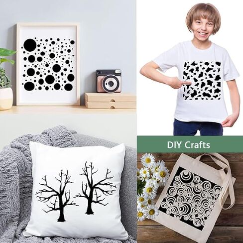 14 قطعة من استنسل الوسائط الهندسية والتكعيبية المختلطة من ار اتش كيو كيو - اصنع انماطا مذهلة للحرف اليدوية والرسم ودفتر القصاصات وغيرها (6 × 6 انش) in Kuwait