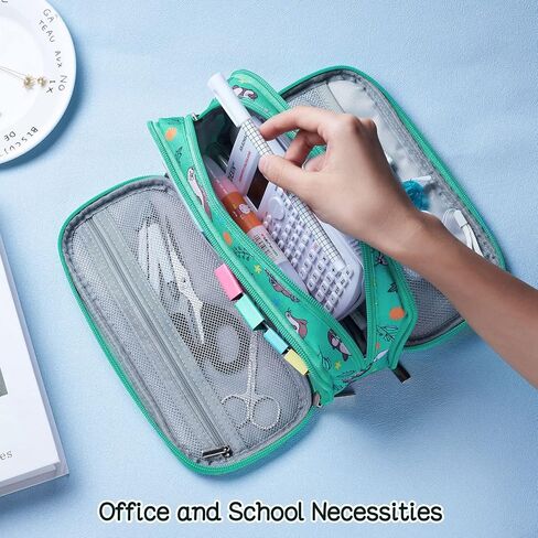 LParkin Seal Super Large Capacity Canvas Pencil Case Pen Bag Pouch Stationary Case Makeup Cosmetic Bag … in Saudi Arabia